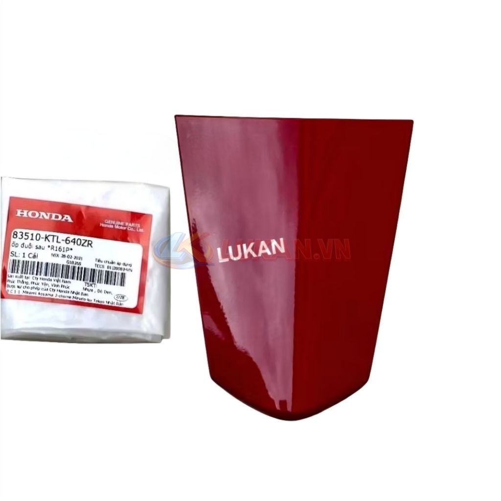 Nắp ốp võ nhựa đuôi rùa WAVE A, ALPHA, RS, S100.... Đỏ mận zin 83510-KTL-640ZR - Ảnh 3