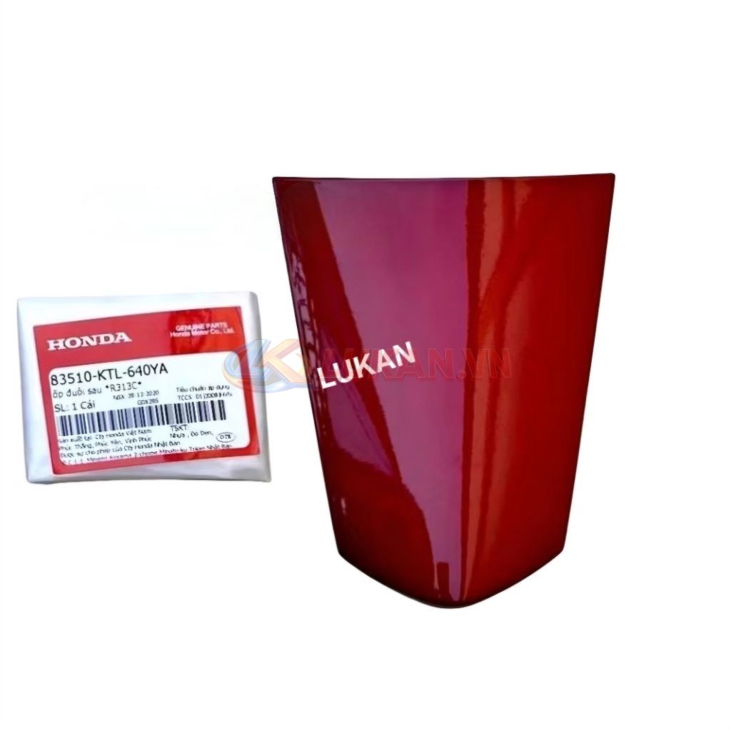 Nắp ốp võ nhựa đuôi rùa WAVE A, ALPHA, RS, S100.... Đỏ mận zin 83510-KTL-640ZR - Ảnh 4