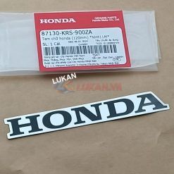 Tem chữ Honda nhựa bửng yếm WAVE ALPHA, ZX... trắng 120mm zin 87130-KRS-900ZA