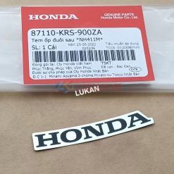 Tem chữ Honda ốp nhựa đuôi rùa WAVE ALPHA, ZX Trắng zin 87110-KRS-900ZA