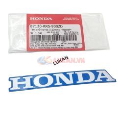 Tem chữ Honda nhựa bửng cánh yếm WAVE ALPHA, ZX....  Xanh zin 87130-KRS-900ZD