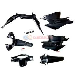 Bộ 6 ốp nhựa nhám đen, áo xe WAVE RSX 100 zin Honda