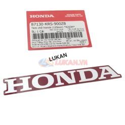 Tem chữ Honda dán cánh bửng yếm 120mm WAVE ALPHA, ZX... Nâu zin 87130-KRS-900ZB