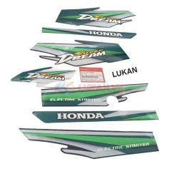 Bộ tem dán xe Super DREAM Việt đời đầu xanh lá