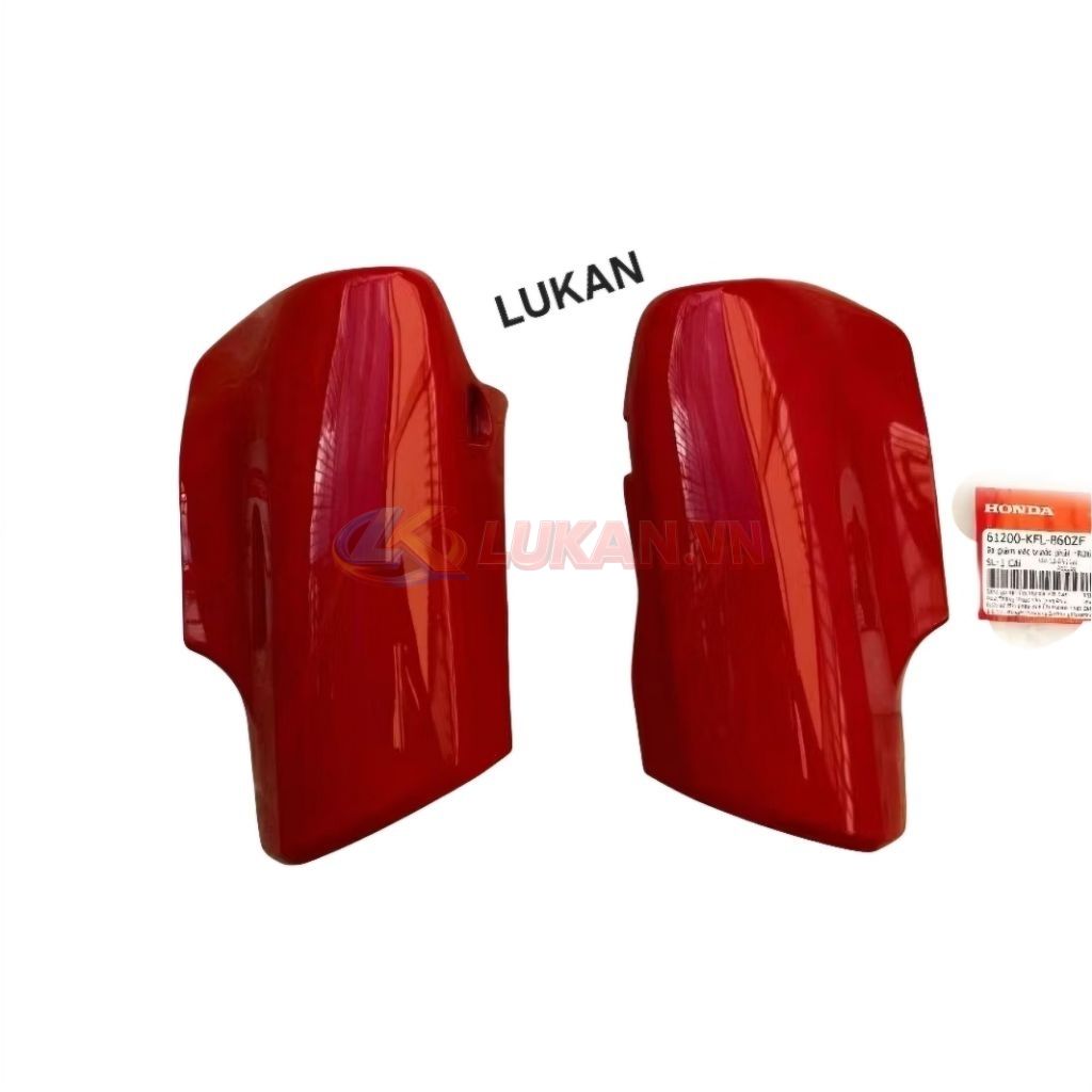 Cặp nhựa ốp vai, võ phuộc trước WAVE ALPHA đời đầu Đỏ zin 61200-KFL-860ZF - Ảnh 2