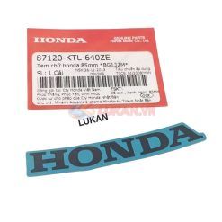 Tem chữ Honda 85mm dán mặt nạ WAVE A, RS, S100...  Xanh zin 87120-KTL-640ZE