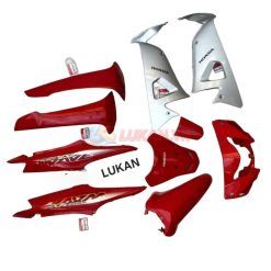 Bộ nhựa dàn áo, võ xe WAVE A, ALPHA 100.... Đỏ 2013 zin Honda