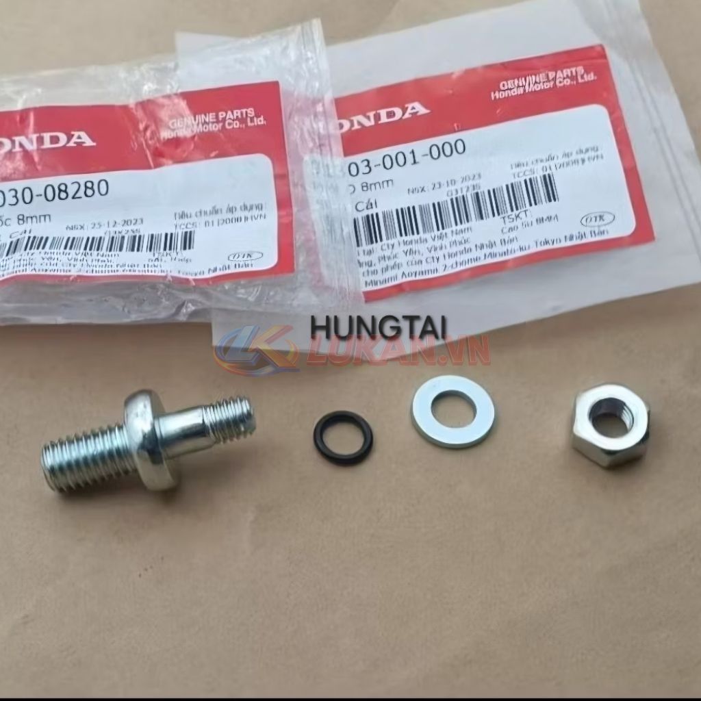 Bộ ốc tán, chỉnh nồi côn, ly hợp DREAM, WAVE, FUTURE 1.... zin Honda 91303-001-000 - Ảnh 2