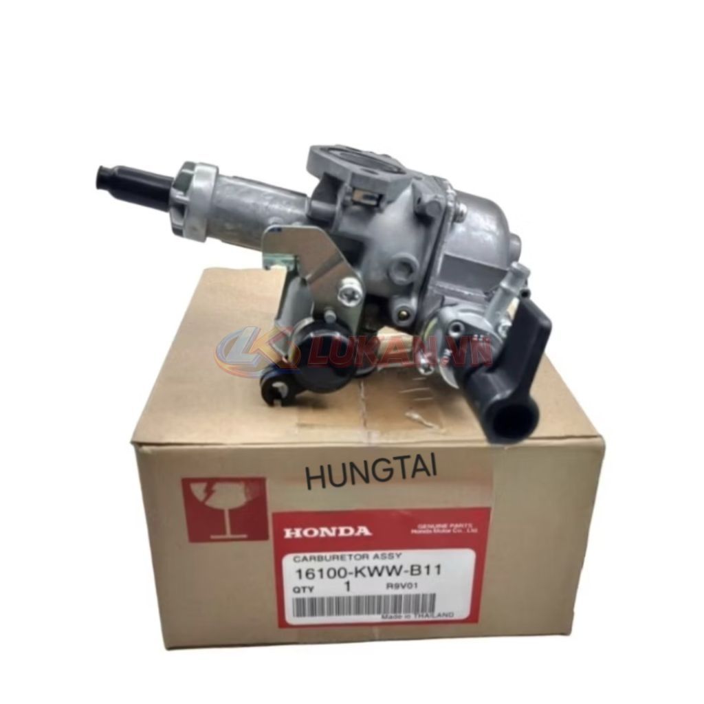 Bình xăng con, chế hòa khí WAVE S110, RSX 110... zin Honda Thái 16100-KWW-B11 - Ảnh 2
