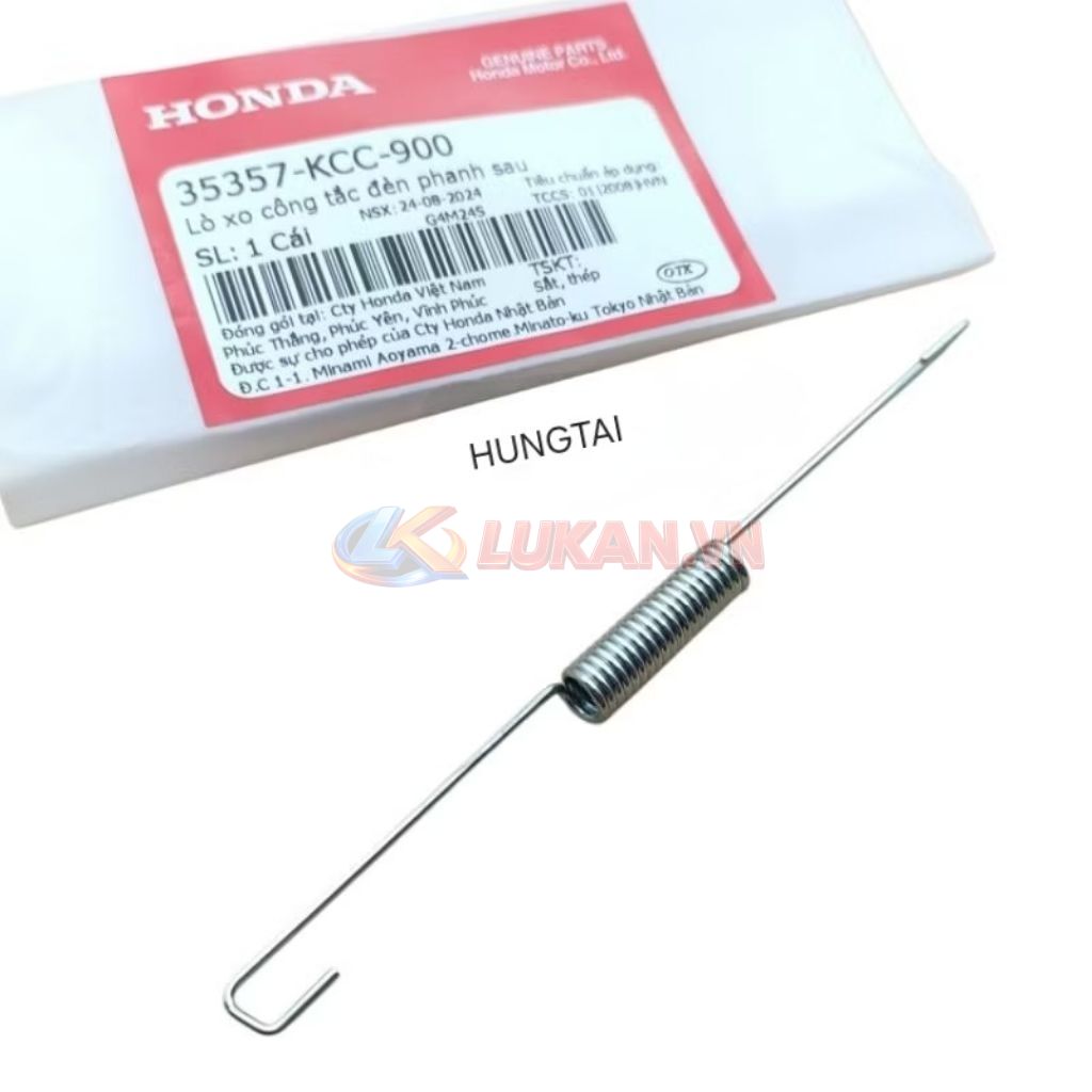 Lò xo stop đèn hậu, phanh WAVE S110, RSX, FUTURE 125.... zin 35357-KCC-900 - Ảnh 3
