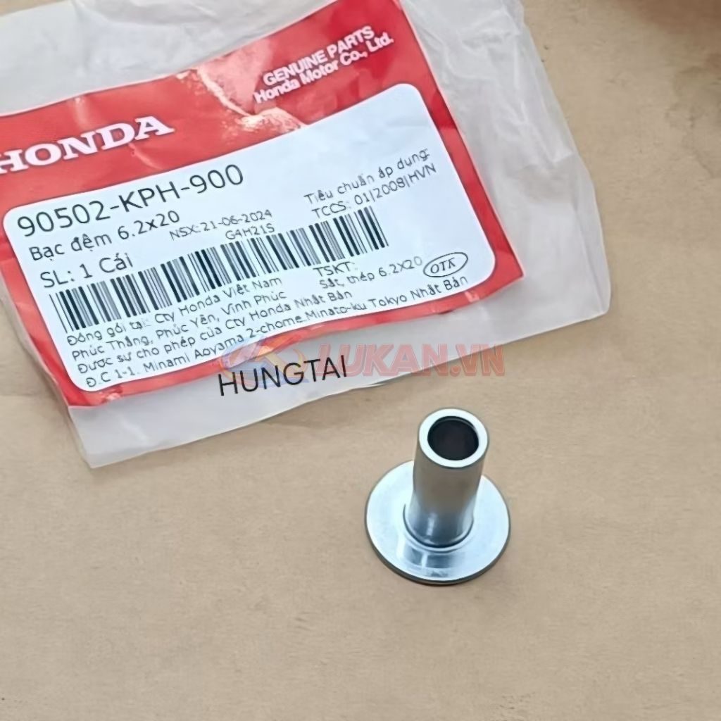 Bạc, khâu ống đệm cốp đồ nghề WAVE, FUTURE 125... 6.2x20 hộp bình ắc quy zin 90502-KPH-900 - Ảnh 2