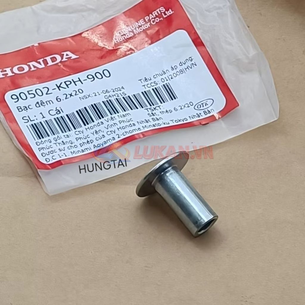 Bạc, khâu ống đệm cốp đồ nghề WAVE, FUTURE 125... 6.2x20 hộp bình ắc quy zin 90502-KPH-900 - Ảnh 3