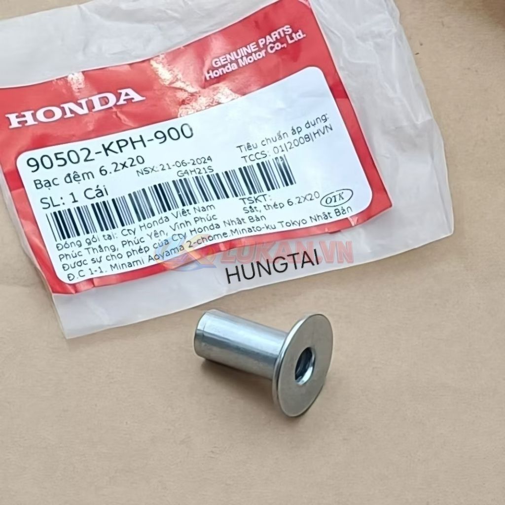 Bạc, khâu ống đệm cốp đồ nghề WAVE, FUTURE 125... 6.2x20 hộp bình ắc quy zin 90502-KPH-900