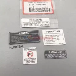 Bộ 5 tem dán thông số xe WINNER, SONIC, RS150...  zin Honda
