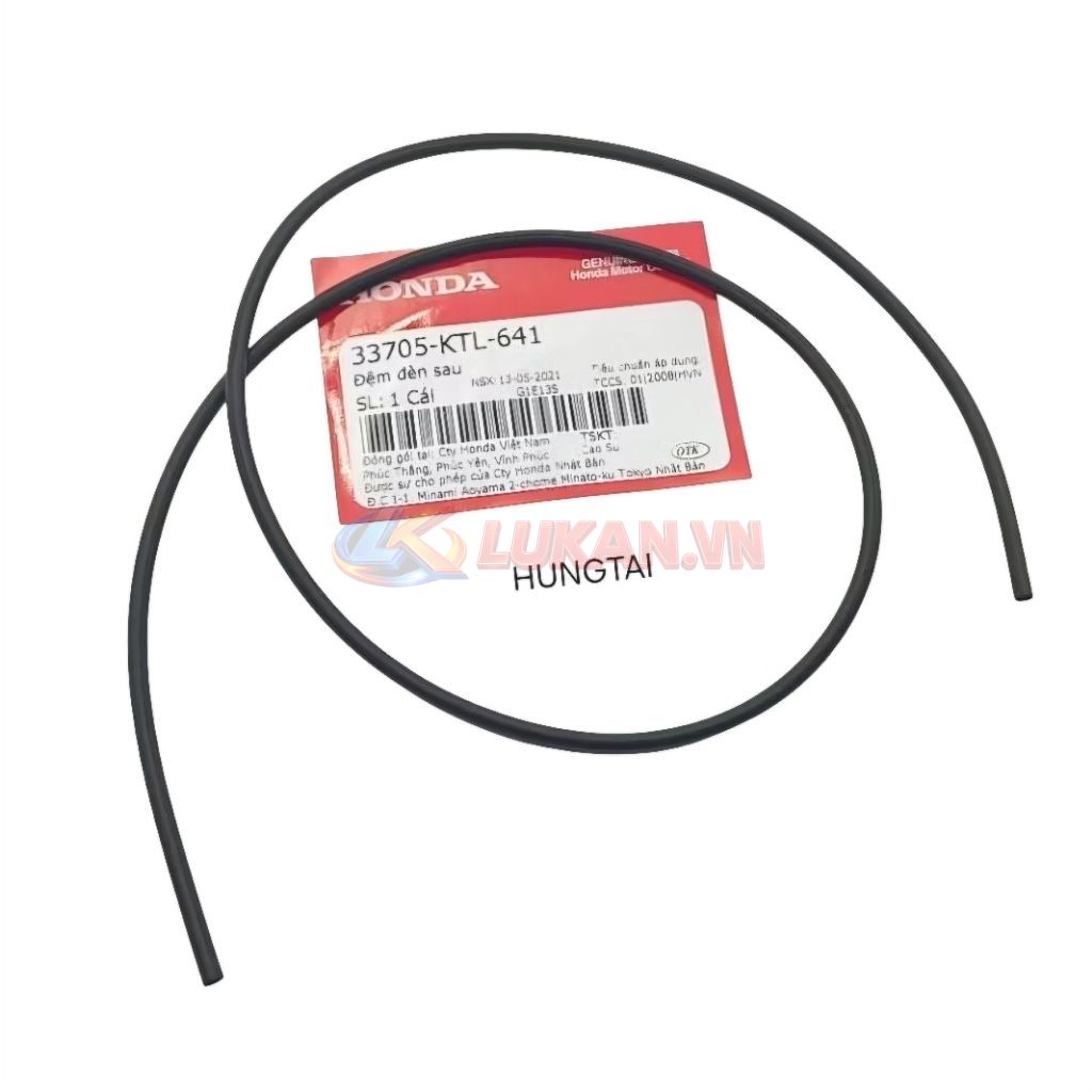 Đệm, ron cao su viền nắp chụp võ đèn hậu WAVE A, RS, S100, ALPHA... zin 33705-KTL-641