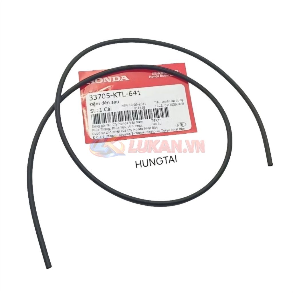 Đệm, ron cao su viền nắp chụp võ đèn hậu WAVE A, RS, S100, ALPHA... zin 33705-KTL-641 - Ảnh 2