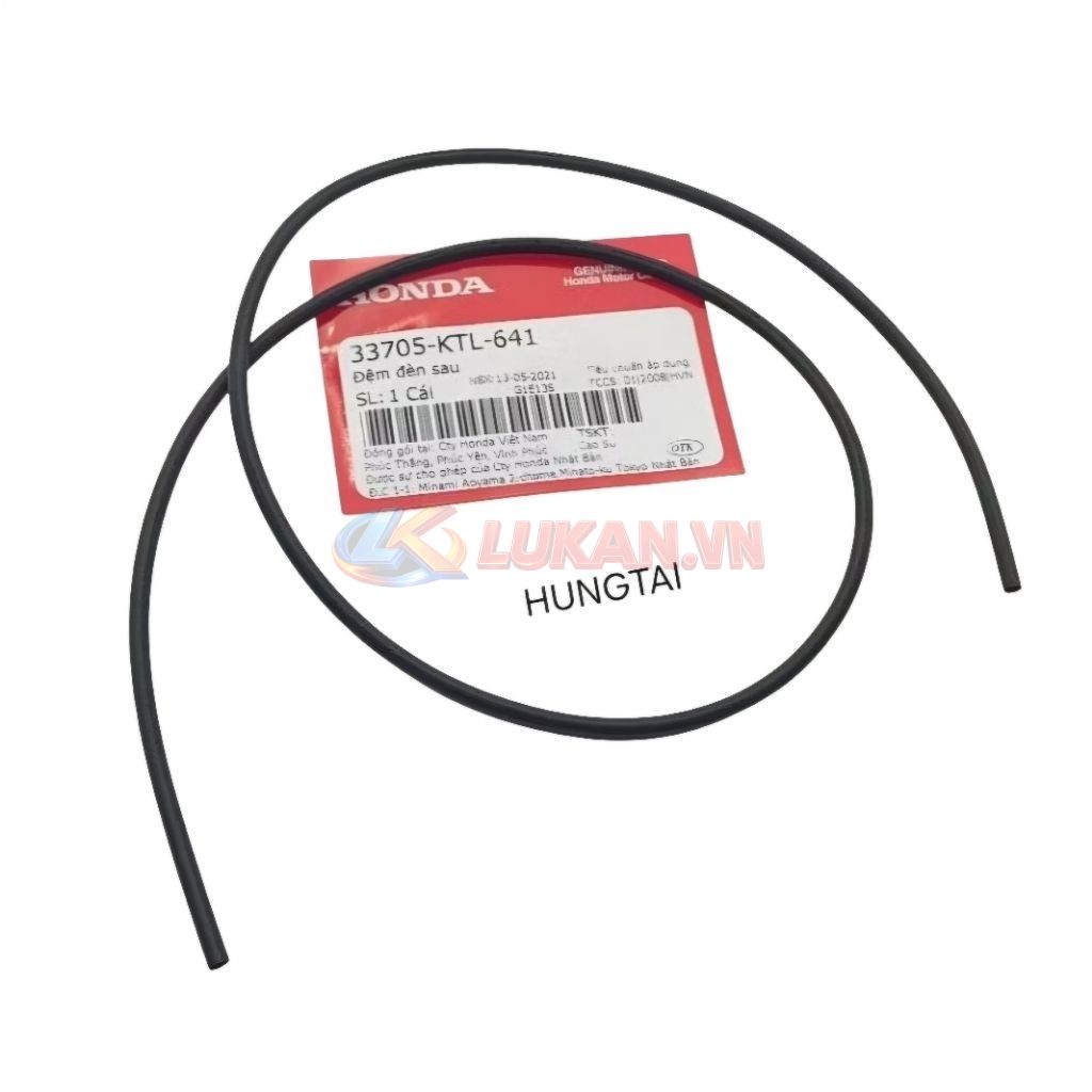 Đệm, ron cao su viền nắp chụp võ đèn hậu WAVE A, RS, S100, ALPHA... zin 33705-KTL-641 - Ảnh 3