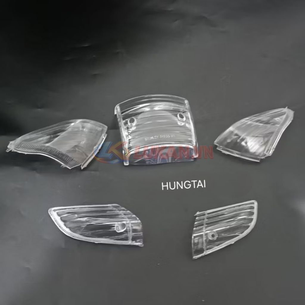 Bộ 5 nắp võ xi nhan, đèn hậu WAVE Thái, ALPHA, ZX.... trắng trong suốt - Ảnh 2