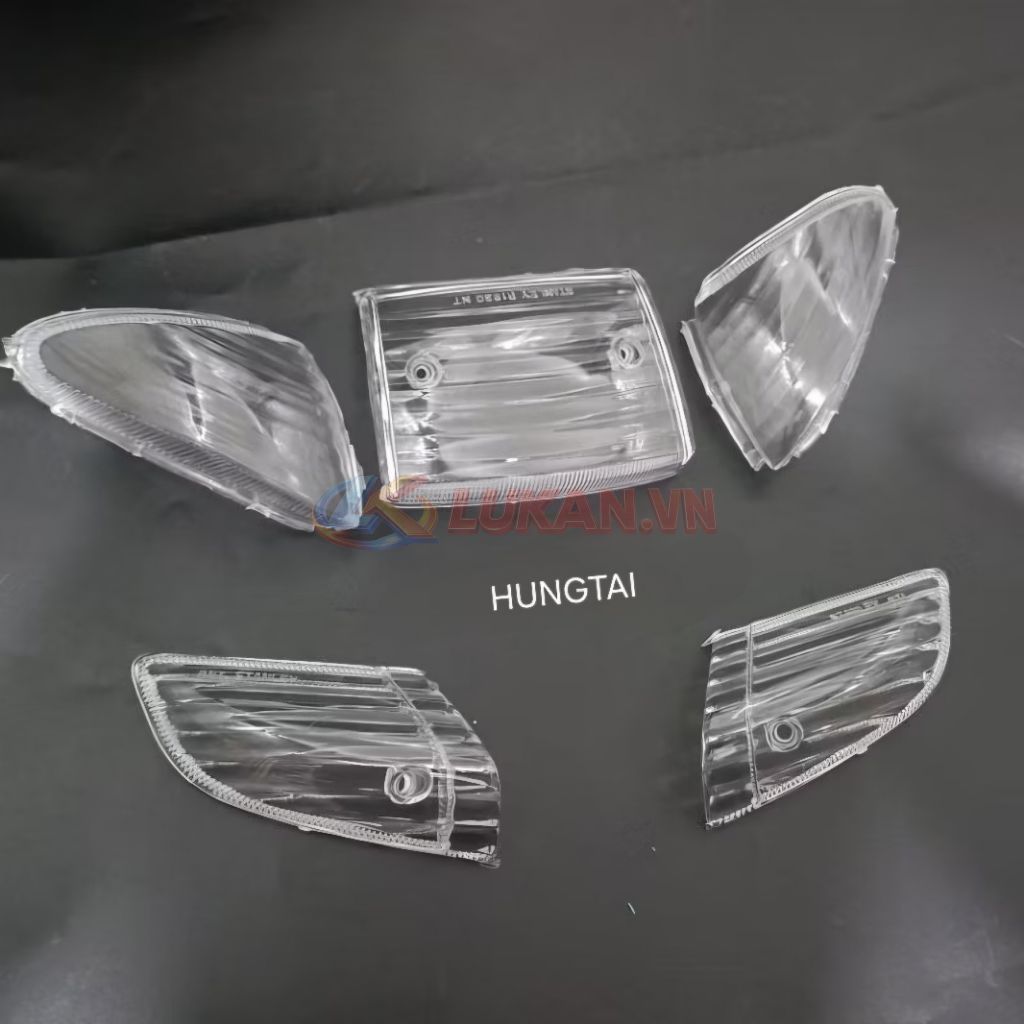 Bộ 5 nắp võ xi nhan, đèn hậu WAVE Thái, ALPHA, ZX.... trắng trong suốt - Ảnh 3
