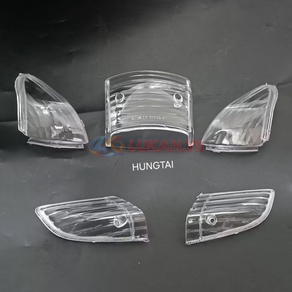Bộ 5 nắp võ xi nhan, đèn hậu WAVE Thái, ALPHA, ZX.... trắng trong suốt