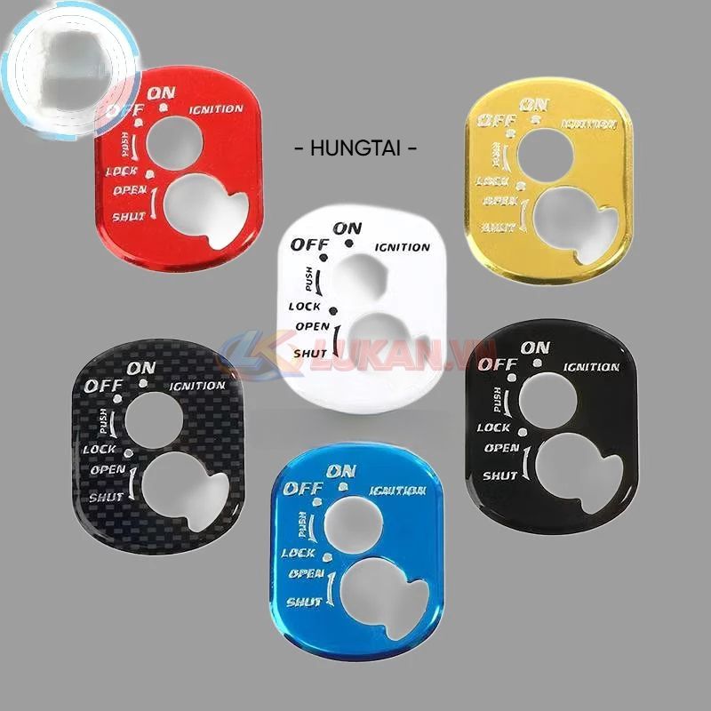 Miếng nhôm dán mặt ổ khóa điện xe WAVE, FUTURE.... đủ màu - Ảnh 4