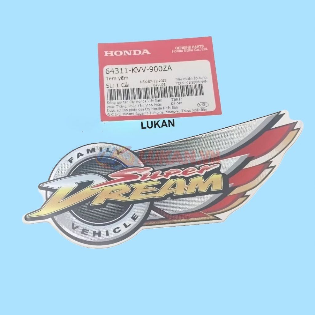 Tem dán nhựa bửng yếm xe Super DREAM đủ mẫu đời zin Honda - Ảnh 4