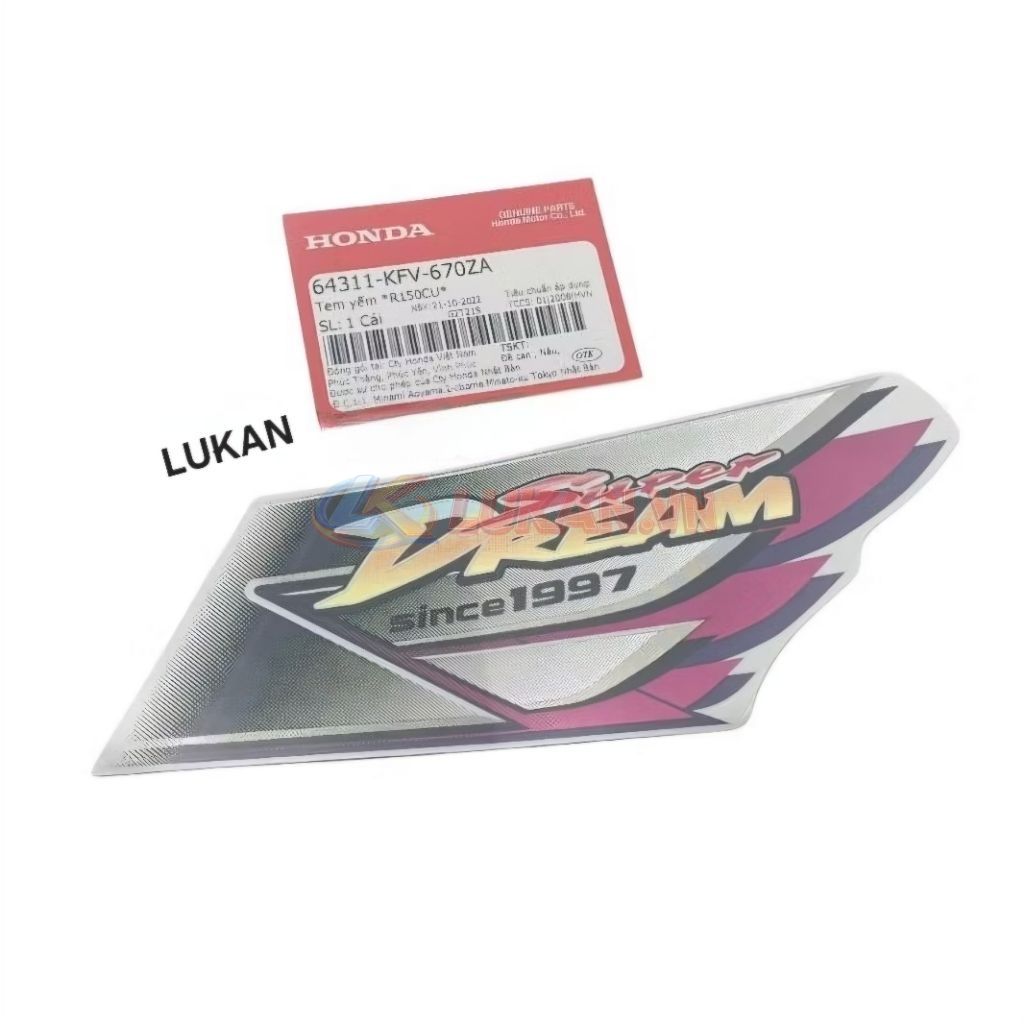 Tem dán nhựa bửng yếm xe Super DREAM đủ mẫu đời zin Honda - Ảnh 5
