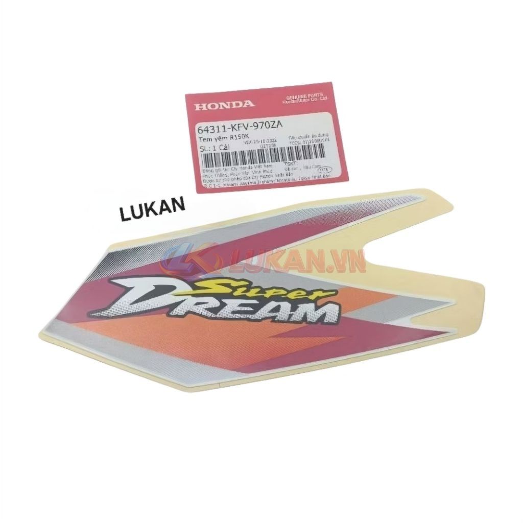 Tem dán nhựa bửng yếm xe Super DREAM đủ mẫu đời zin Honda - Ảnh 6