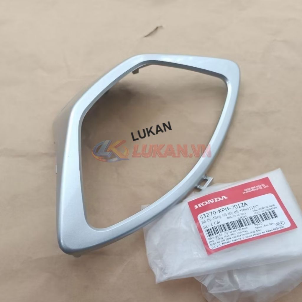 Nắp viền nhựa đồng hồ, bợ cổ FUTURE NEO, X 125 xăng cơ zin Honda 53270-KPH-701ZA - Ảnh 3