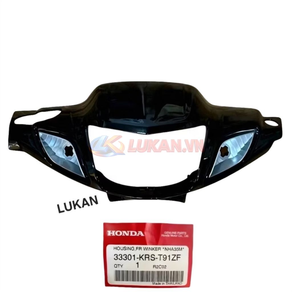 Nhựa ốp võ đầu đèn trước xe WAVE I, Z Đen, bàn thờ zin Honda Thái 33301-KRS-T91ZF