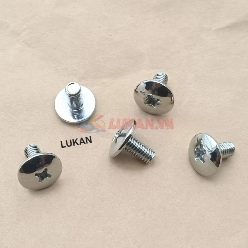 1 Ốc vít áo, che pô ống xã xi trắng DREAM, WAVE, FUTURE... zin - Ảnh 3