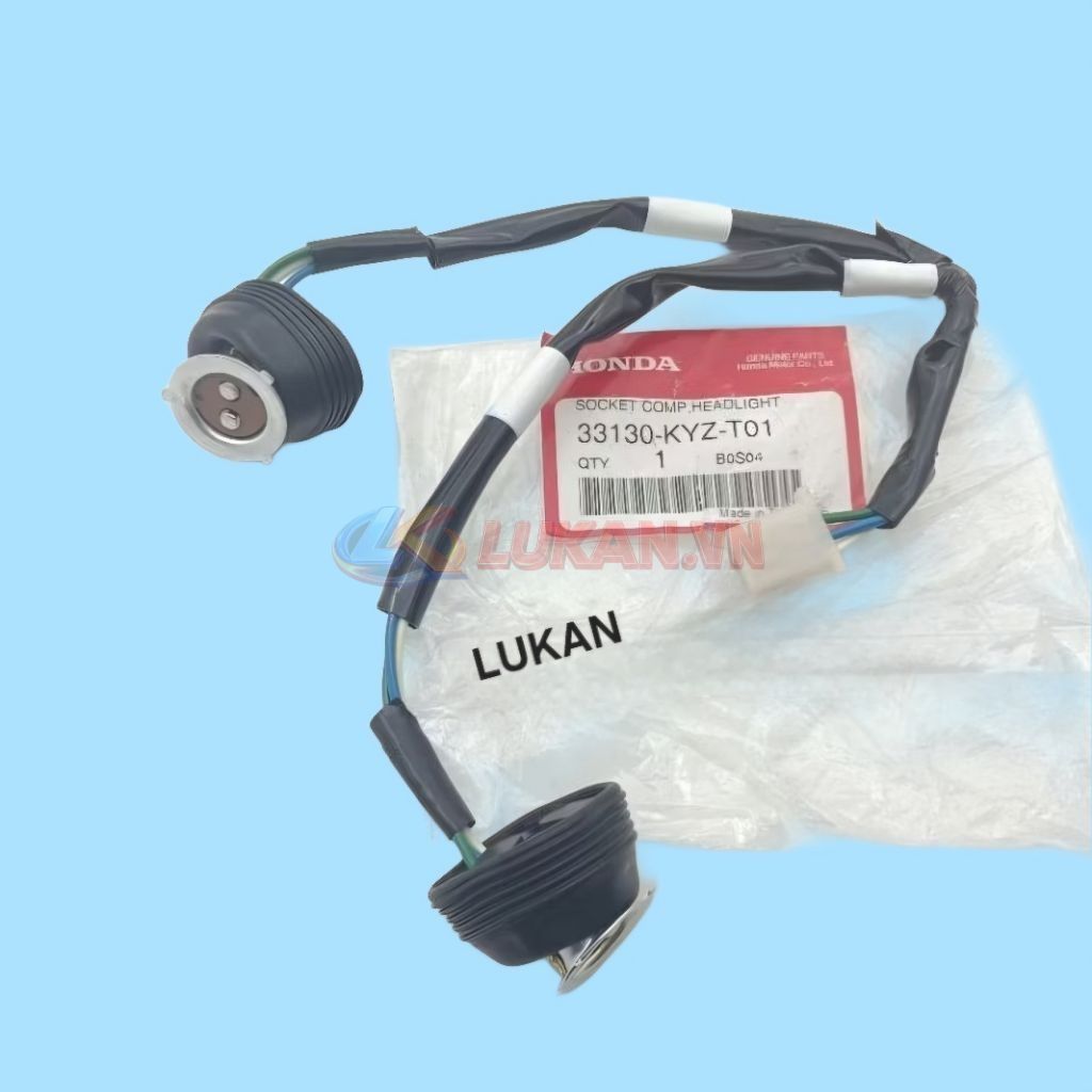 Dây điện đuôi chóa đèn pha 2 bóng xe WAVE Thái 125.... zin Honda 33130-KYZ-T01 - Ảnh 3