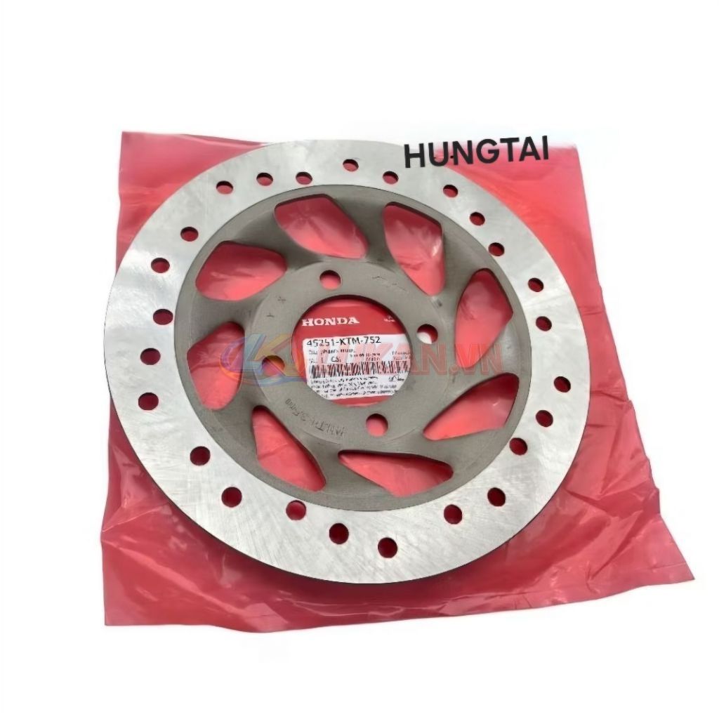 Đĩa thắng, phanh trước 4 lỗ WAVE RS, S100, RSX, FUTURE.... vàng zin Honda 45251-KTM-752 - Ảnh 4