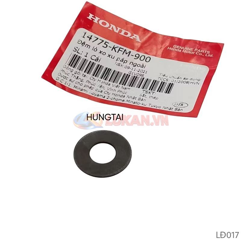 Lông đền chân lò xo xupap DREAM, WAVE, FUTURE 1... đệm phẳng zin 14775-KFM-900 - Ảnh 4