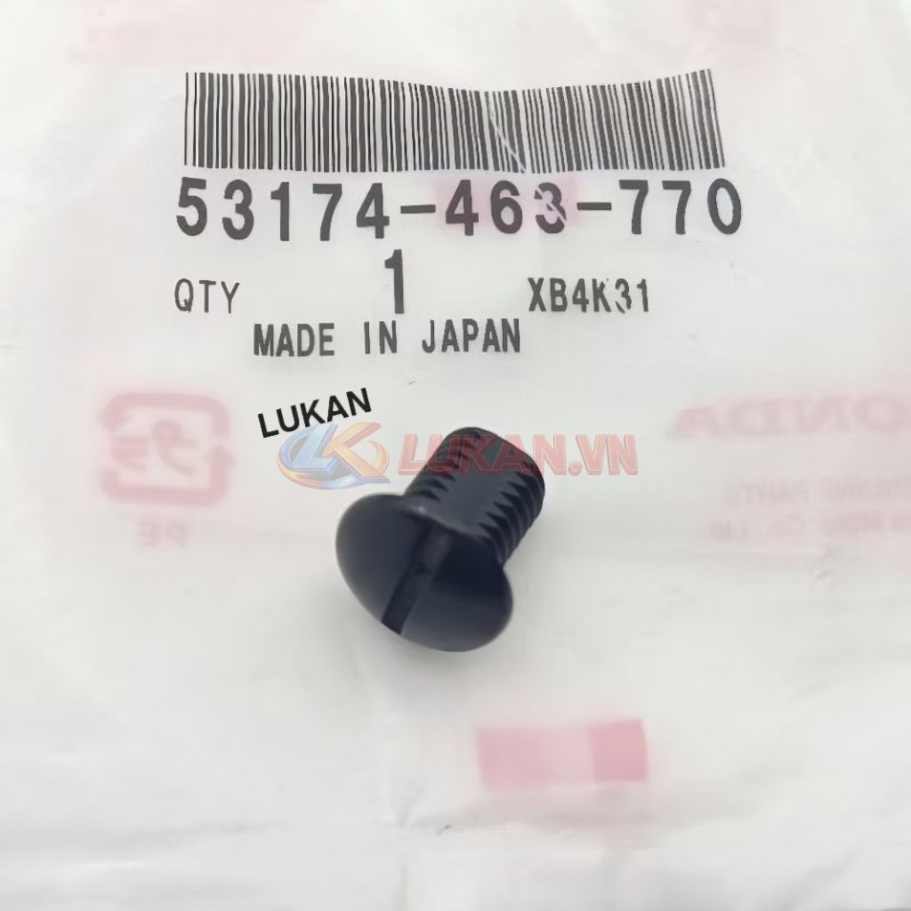 Ốc nhựa nút bịt lỗ chân gương xe CUB zin Honda 53174-463-770