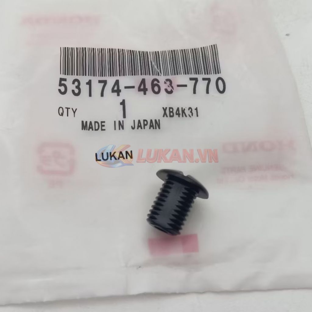 Ốc nhựa nút bịt lỗ chân gương xe CUB zin Honda 53174-463-770 - Ảnh 2