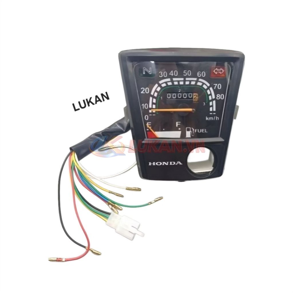 Cụm đồng hồ công tơ mét xe CUB 82, 92.... nền đen - Ảnh 4