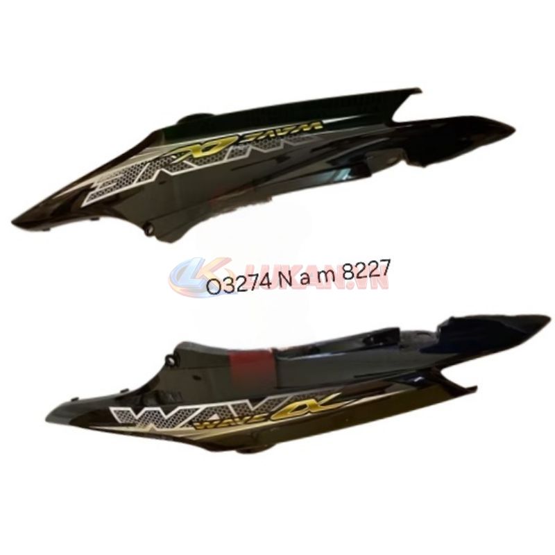 Cặp nhựa ốp võ thân sườn WAVE A, ALPHA 100... Đen zin có tem - Ảnh 3