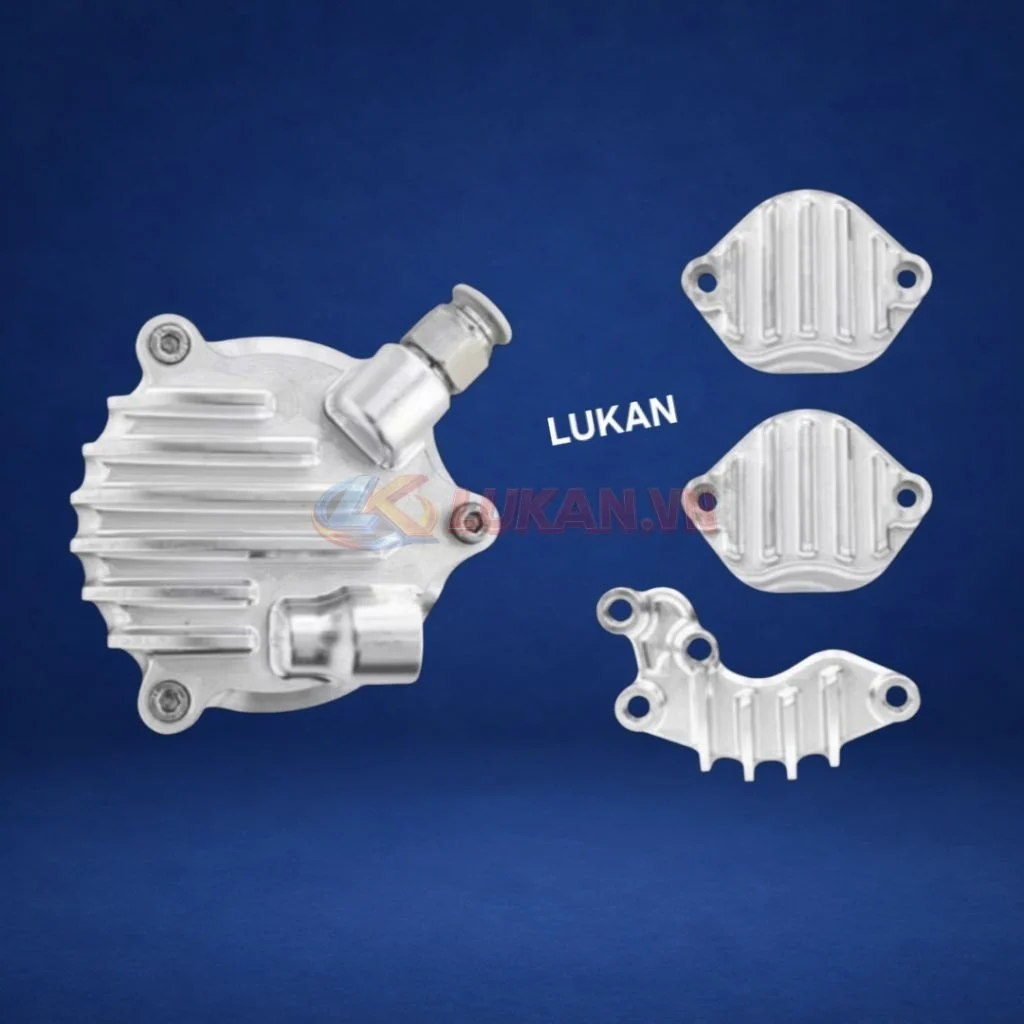 Bộ 4 nắp chụp đầu bò quylat 4 val CNC ipon xe DREAM, WAVE... - Ảnh 2