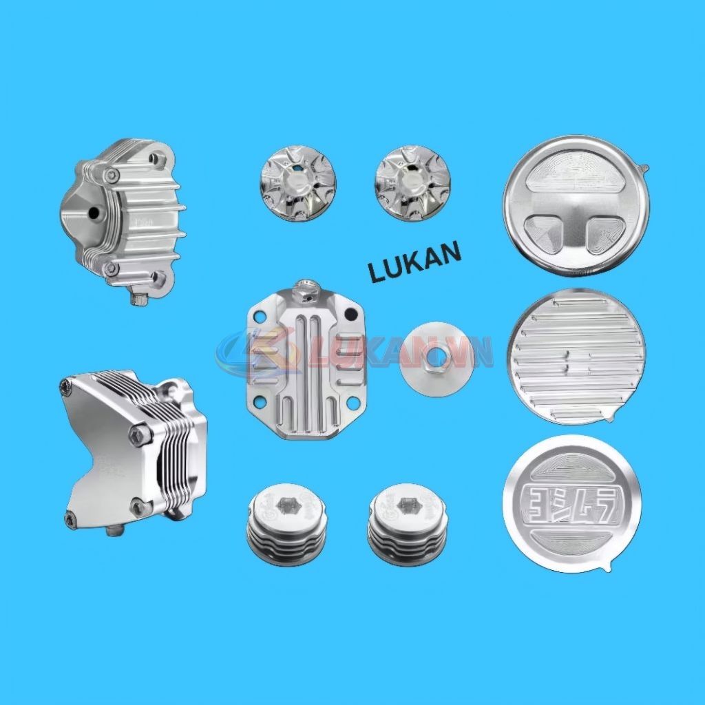 Bộ nắp cánh bướm, chụp đầu bò quylat CNC DREAM, WAVE.... GCRAFT - Ảnh 4