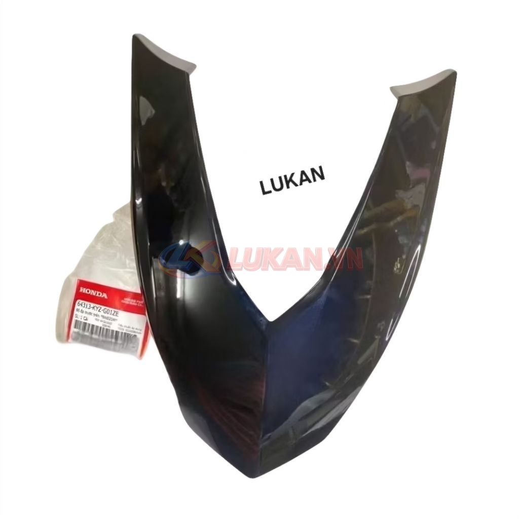 Nhựa chữ V, ốp mặt nạ trước xe FUTURE MẬP 125 Đen bóng zin 64313-KYZ-G01ZE - Ảnh 2