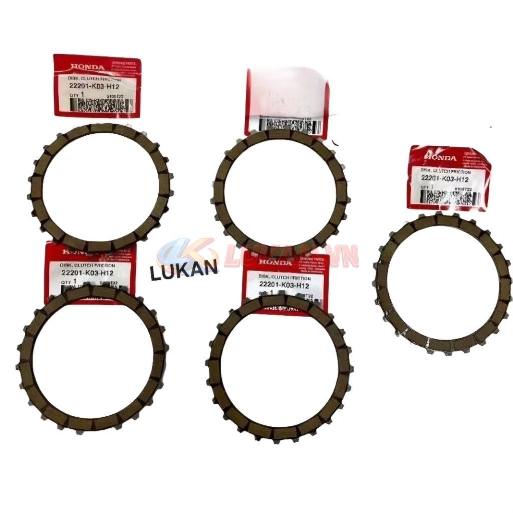 Bộ 5 lá bố nồi côn, ly hợp xe WINNER, SONIC 150... zin chính hãng 22201-K03-H12