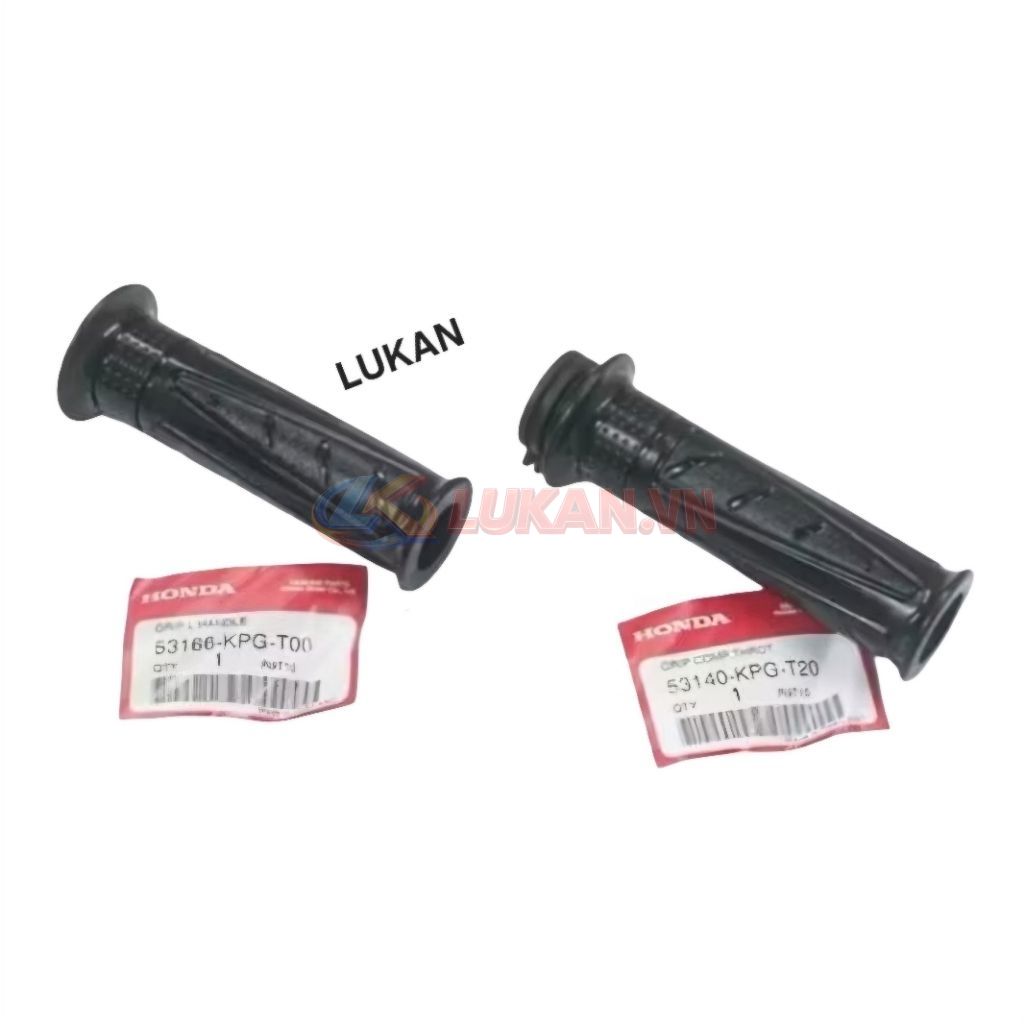 Cặp cao su, bao tay nắm lái xe SONIC 150 zin chính hãng 53166-KPG-T00, 53140-KPG-T20