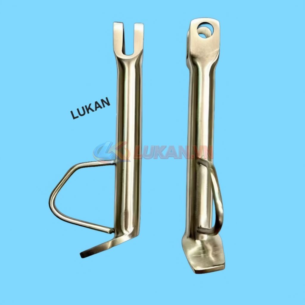 Chân chống nghiêng, ngang FUTURE MẬP, LED 125... Trắng inox - Ảnh 3