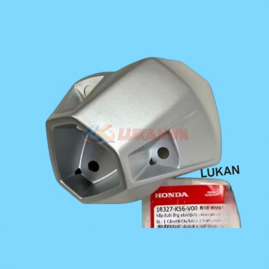 Nắp nhựa bạc, chụp đít pô ống xã WINNER V1 150 zin Honda 18327-K56-V00 - Ảnh 2