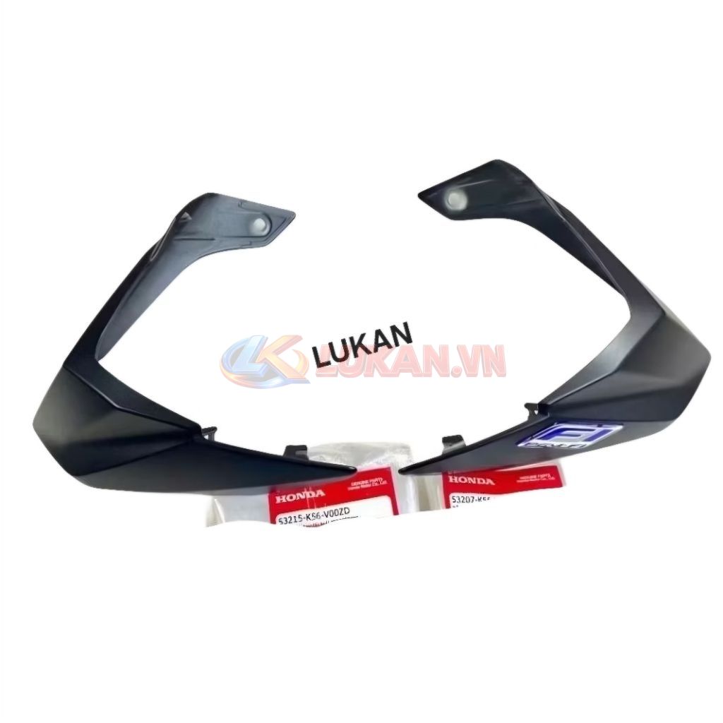 Cặp nhựa, ốp đầu đèn bàn thờ WINNER V1 Đen nhám, mờ zin Honda 53215-K56-V00ZD - Ảnh 2