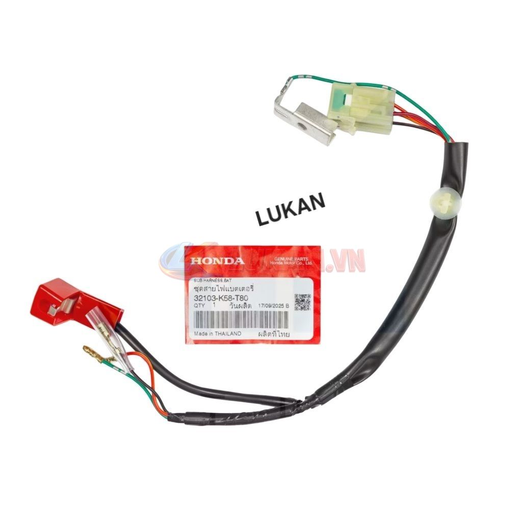 Dây điện bình ắc quy, cầu chì WAVE S110, RSX, BLADE, A110.... zin 32103-KWW-B20 - Ảnh 2