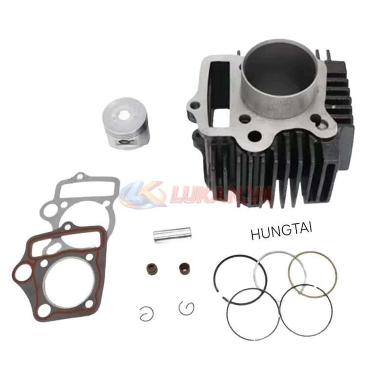 Bộ lòng sắt, hơi xi lanh xe DREAM Thái luôn piston bạc, trái 50, 52, 54mm - Ảnh 4