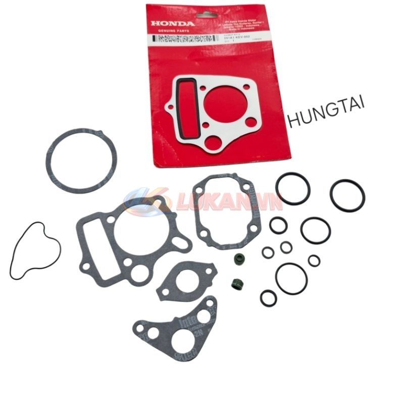 Bộ gioăng, ron đầu lòng quylat xe DREAM Thái đen zin Honda - Ảnh 2