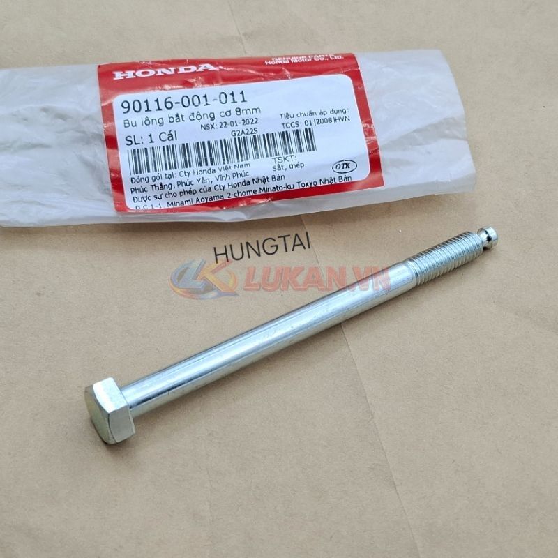 Ốc, bu lông trục cốt treo máy trên xe DREAM zin Honda 90116-001-011 - Ảnh 2